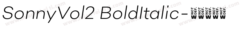 SonnyVol2 BoldItalic字体转换